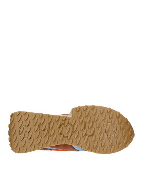 Sneakers modello RUSH GR2 in camoscio e tessuto GHOUD | R2LM GS13ARANCIO-MARRONE-CELESTE